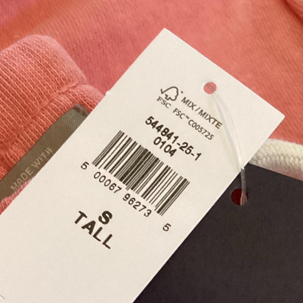 GAP SOFT JOGGER SWEATPANTS /POCKETS ROPE TIE/HAND DYED APPLE BLOSSOM PINK SMALL - Picture 10 of 13